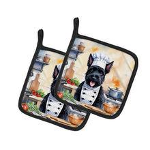 Load image into Gallery viewer, Scottish Terrier The Chef Pot Holders - Set of 2 Decorative Kitchen Helpers | Made in the USA