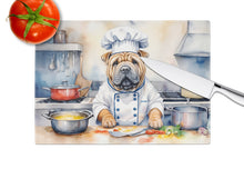 Load image into Gallery viewer, Shar Pei The Chef Glass Cutting Boards – Durable, Decorative Kitchen Art