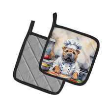 Load image into Gallery viewer, Shar Pei The Chef Pot Holders - Set of 2 Decorative Kitchen Helpers | Made in the USA