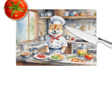 Load image into Gallery viewer, Shiba Inu The Chef Glass Cutting Boards – Durable, Decorative Kitchen Art