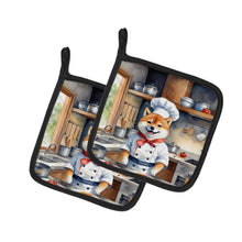 Load image into Gallery viewer, Shiba Inu The Chef Pot Holders - Set of 2 Decorative Kitchen Helpers | Made in the USA