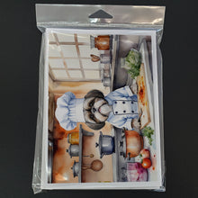 Load image into Gallery viewer, Shih Tzu The Chef Greeting Cards - Blank Note Cards – 8-Pack of Artist-Designed Cards with Envelopes