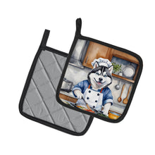 Load image into Gallery viewer, Siberian Husky The Chef Pot Holders - Set of 2 Decorative Kitchen Helpers | Made in the USA