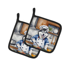 Load image into Gallery viewer, Siberian Husky The Chef Pot Holders - Set of 2 Decorative Kitchen Helpers | Made in the USA