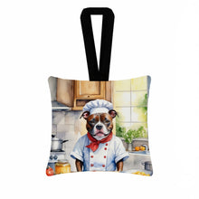 Load image into Gallery viewer, Staffordshire Bull Terrier The Chef Hanging Square Fabric Ornament 3.5 × 3.5