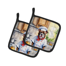 Load image into Gallery viewer, Staffordshire Bull Terrier The Chef Pot Holders - Set of 2 Decorative Kitchen Helpers | Made in the USA