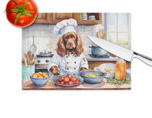 Load image into Gallery viewer, Sussex Spaniel The Chef Glass Cutting Boards – Durable, Decorative Kitchen Art