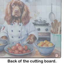Load image into Gallery viewer, Sussex Spaniel The Chef Glass Cutting Boards – Durable, Decorative Kitchen Art