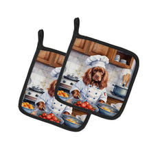 Load image into Gallery viewer, Sussex Spaniel The Chef Pot Holders - Set of 2 Decorative Kitchen Helpers | Made in the USA