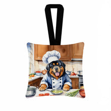 Load image into Gallery viewer, Tibetan Mastiff The Chef Hanging Square Fabric Ornament 3.5 × 3.5
