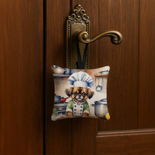 Load image into Gallery viewer, Tibetan Spaniel The Chef Hanging Square Fabric Ornament 3.5 × 3.5