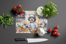 Load image into Gallery viewer, Tibetan Terrier The Chef Glass Cutting Boards – Durable, Decorative Kitchen Art
