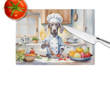 Load image into Gallery viewer, Weimaraner The Chef Glass Cutting Boards – Durable, Decorative Kitchen Art
