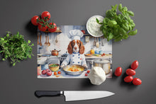 Load image into Gallery viewer, Welsh Springer Spaniel The Chef Glass Cutting Boards – Durable, Decorative Kitchen Art
