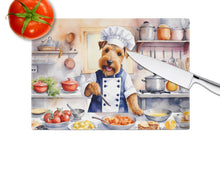 Load image into Gallery viewer, Welsh Terrier The Chef Glass Cutting Boards – Durable, Decorative Kitchen Art