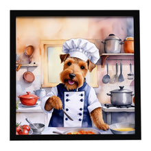 Load image into Gallery viewer, Welsh Terrier The Chef Framed Metal Print