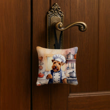 Load image into Gallery viewer, Welsh Terrier The Chef Hanging Square Fabric Ornament 3.5 × 3.5