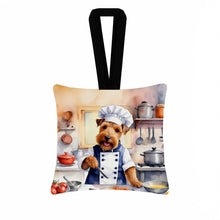Load image into Gallery viewer, Welsh Terrier The Chef Hanging Square Fabric Ornament 3.5 × 3.5