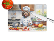 Load image into Gallery viewer, Wirehaired Pointing Griffon The Chef Glass Cutting Boards – Durable, Decorative Kitchen Art