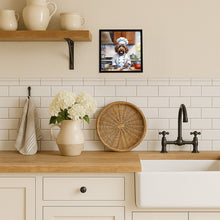 Load image into Gallery viewer, Wirehaired Pointing Griffon The Chef Framed Metal Print