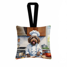 Load image into Gallery viewer, Wirehaired Pointing Griffon The Chef Hanging Square Fabric Ornament 3.5 × 3.5