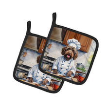Load image into Gallery viewer, Wirehaired Pointing Griffon The Chef Pot Holders - Set of 2 Decorative Kitchen Helpers | Made in the USA