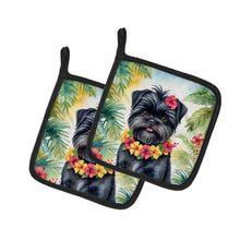 Load image into Gallery viewer, Affenpinscher Luau Pot Holders - Set of 2 Decorative Kitchen Helpers | Made in the USA