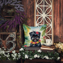 Load image into Gallery viewer, Affenpinscher Luau Throw Pillow - 14x14 Decorative Pillow – Art for Your Home &amp; Patio