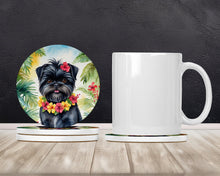 Load image into Gallery viewer, Affenpinscher Luau Large Sandstone Coasters Pack of 4