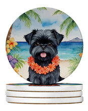 Load image into Gallery viewer, Affenpinscher Luau Large Sandstone Coasters Pack of 4