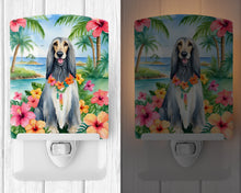 Load image into Gallery viewer, Afghan Hound Luau Ceramic Night Light