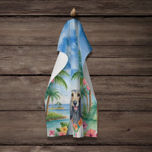 Load image into Gallery viewer, Afghan Hound Luau Kitchen Towel