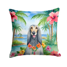 Load image into Gallery viewer, Afghan Hound Luau Throw Pillow