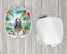 Load image into Gallery viewer, Afghan Hound Luau Compact Mirror – Stylish Purse Mirror with Artistic Covers