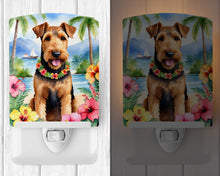 Load image into Gallery viewer, Airedale Terrier Luau Ceramic Night Light
