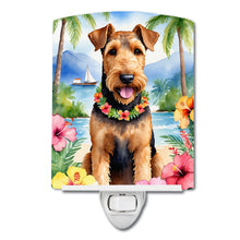 Load image into Gallery viewer, Airedale Terrier Luau Ceramic Night Light