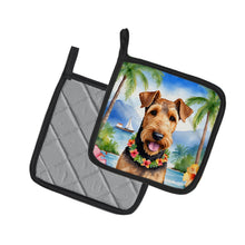 Load image into Gallery viewer, Airedale Terrier Luau Pot Holders - Set of 2 Decorative Kitchen Helpers | Made in the USA