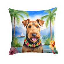 Load image into Gallery viewer, Airedale Terrier Luau Throw Pillow