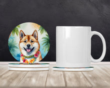 Load image into Gallery viewer, Akita Luau Large Sandstone Coasters Pack of 4