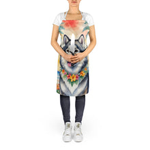 Load image into Gallery viewer, Alaskan Malamute Luau Apron – Artist-Designed Kitchen, BBQ &amp; Craft Apron