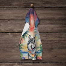 Load image into Gallery viewer, Alaskan Malamute Luau Kitchen Towel