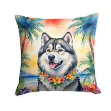 Load image into Gallery viewer, Alaskan Malamute Luau Throw Pillow - 14x14 Decorative Pillow – Art for Your Home &amp; Patio