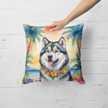 Load image into Gallery viewer, Alaskan Malamute Luau Throw Pillow