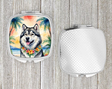 Load image into Gallery viewer, Alaskan Malamute Luau Compact Mirror – Stylish Purse Mirror with Artistic Covers