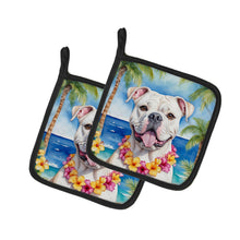 Load image into Gallery viewer, American Bulldog Luau Pot Holders - Set of 2 Decorative Kitchen Helpers | Made in the USA
