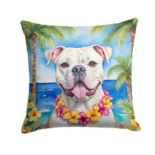Load image into Gallery viewer, American Bulldog Luau Throw Pillow - 14x14 Decorative Pillow – Art for Your Home &amp; Patio