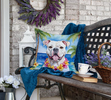 Load image into Gallery viewer, American Bulldog Luau Throw Pillow