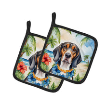 Load image into Gallery viewer, American English Coonhound Luau Pot Holders - Set of 2 Decorative Kitchen Helpers | Made in the USA