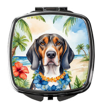Load image into Gallery viewer, American English Coonhound Luau Compact Mirror – Stylish Purse Mirror with Artistic Covers