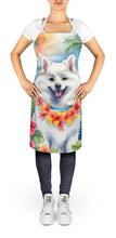 Load image into Gallery viewer, American Eskimo Luau Apron – Artist-Designed Kitchen, BBQ &amp; Craft Apron